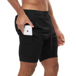 2025 Summer Running Shorts Men 2 in 1 Sports Jogging Fitness Shorts Training Quick Dry Mens Gym Men Shorts Sport gym Short Pants