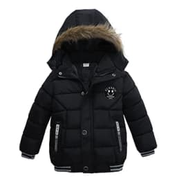 New Keep Warm Baby Coat Autumn Winter Boys Jacket Hooded Zipper Fashion Fur Collar Boys Outerwear 2 3 4 5 6 Years Kids Clothes