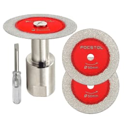 FOCSTOL Diamond Cutting Disc Glass Jade Crystal Tile Marble Saw Blade Brazed Glass Engraving Round Shank Mini Saw Blade