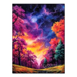 Dazzling Starry Forest Scenery Personality DIY Full Drill Diamond Painting Decorative Rhinestone Mosaic Cross-Stitch Kit