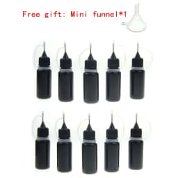 10ml Squeeze Empty Black PE Dropper Bottles With Needle Caps Plastic Bottle Liquid Vial Plastic Container DIY