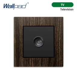 Wallpad Wood Texture Aluminum Alloy Panel EU Electrical Sockets And Wall Switches With LED 1 2 3 Gang 2 3 Way USB Charge Port