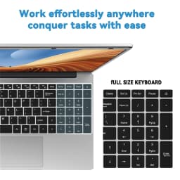 LENO 15.6" Laptop Large-screen 32GB RAM 2TB SSD Intel 6500Y Office Windows11 Notebook 5000mAh Gamer PC with Backlit Fingerprint