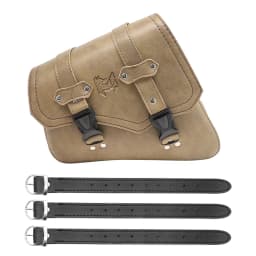 Universal Motorcycle Side Saddle Bags PU Leather SwingArm Tool Bag Plastic Buck Cafe Racer Luggage Bag For Cruiser Custom