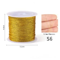 0.2-1MM Metallic Ornament String Silver Gold Color Cord Jewelry Thread for Christmas Tree Hanging Crafts Making Gift Decoratiion