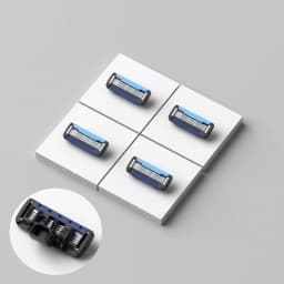 Colorlamb Men Razor Blades Set 4-16 PCS 5 Blades Martensitic Stainless Steel Refill Cartridges with Trimmer for Manual Shaver
