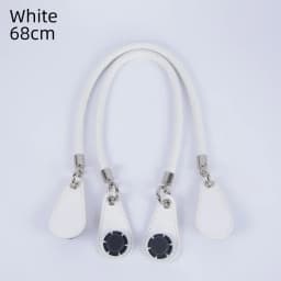 New 1 Pair Obag PU Woven Braided Leather Rope Handles Straps Round Handlefor O Bag Accessoires