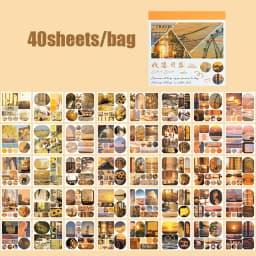 Mr Paper 40pcs/bag Crossroads Wind Series Landscape Theme Sticker Book Handbook Material Decoration DIY Phone Case Calendar