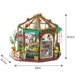 Wooden Miniature Dollhouse with LED Light Creative DIY Flower House Handmade 3D Puzzle Assembly Building Model Toys Doll Houses