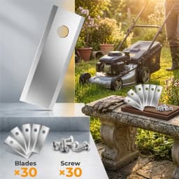 Stainless Steel Cutting For Blades with For Titanium Gold Finish and Matching Galvanized Screws for Parkside Robotic Mowers