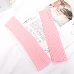 Winter Women's Knitted Fingerless Arm Sleeves Gothic Style Striped Arm Warmers Girls Harajuku Y2K Fashion Wrist Gloves