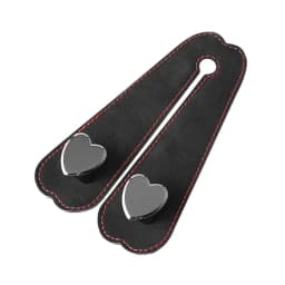 Heart Shape Metal Car Seat Headrest Hooks 2 in 1 Leather Car Seat Back Hook Purse and Bag Backpack Double Hook Car Seat Hanger