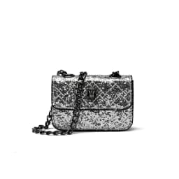 Multicolor Glitter Sequins V Diamond Quilted Mini Square Bag Ladies Eagle Head Lock Gold Metal Chain Crossbody Shoulder Handbag