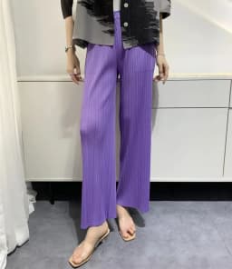 Miyake Pleated Loose Plus Size Pants Female 2025 Summer New High-end Thin Wide-leg Casual High Waist Pleated Straight Pants Thin