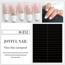 1PC Smile Stickers Wave Line Three-in-one Nail Stickers Tool Jewelry Nail Polish Glue Spray Stickers New Manicure French Sticker