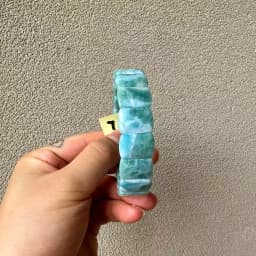 2026 AAA Grade Natural Larimar/Copper Pectolite Bead 10x14mm Bracelet Dominicana Genuine Larimar Gemstone Bangle Woman Wholesale