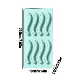 Food-Grade Silicone Gummy Worm Mold Candy Baking Pan Worm Fondant Molds Home Kitchen Supplies, Halloween Christmas Treats