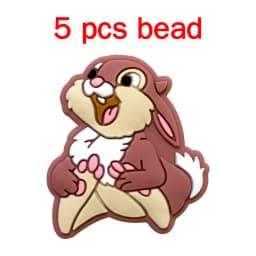 5pcs Silicone Pacifier Chain Cartoon Beads Baby DIY Care Nipple Chain Ornaments Parts