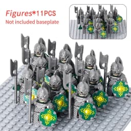 MOC Medieval Dwarf Warrior Elves Knights LOTR Figures Building Blocks Accessories Armor Shield LOTR DIY Toys for Children Gift