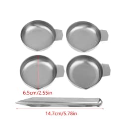 New 1 Set Weighing Powder Pans Scale Pan For Weigh Liquid Powder Gems Gemstone Weighing Pan