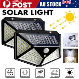 2/4X Waterproof LED Solar Powered Light Outdoor PIR Motion Sensor Garden Security