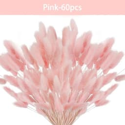 60pcs Dried Flowers Rabbit Bunny Tails Grass Mix Bouquets Wedding Party Decoration Natural Fluffy Lagurus Ovatus Boho Home Decor