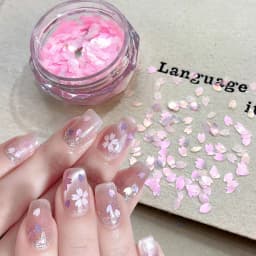 6grids Holographic Red Maple Leaves Nail Glitter Sequins Shiny Mix Laser Gold Hexagon Nail Flakes 3D Maple Leaf Nail Decorations