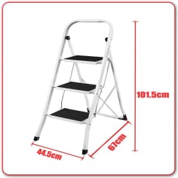 Step Stool, 1-2-3-4 Steps, Lightweight Step Ladder with Handrail, Folding Ladder with Non-Slip Platform, Maximum Load 150kg