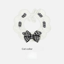 Red and Black Checkered Houndstooth Pet Collar Bib Water Towel Knitted Collar Decoration Used for Small Pets Bow Tie Accessories