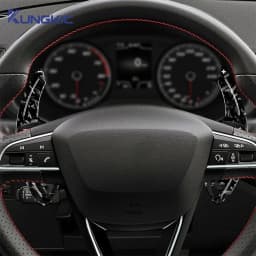 Shift Paddle For SEAT Leon ST 5F FR Cupra Ateca Ibiza 6P Arona Tarraco Carbon Fiber Car Steering Wheel Extension Shifter Sticker