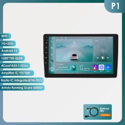 Hizpo 9 inch Multimedia For Citroen C2 C3 2001 2002 2003 - 2010 Android Auto Car Radio Player GPS Navigation Carplay QLED Screen