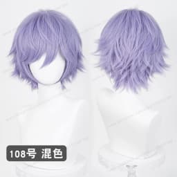 Anime Upgraded 32cm Short Flipped Ends Cosplay Wig Green Blue Purple Pink Man Women Heat Resistant Synthetic Hair