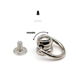 10Pcs/Pack Zinc-Alloy Ball Nail Screwback Screw Back Rivet Stud Spot with O Ring for Handmade Leather Bag Belt Strap Phone Case