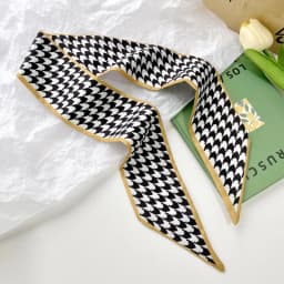 Korean green headband long small silk scarf for Women, Soft Comfort Elastic Headband, Workout Daily Casual Evening Gift Chic