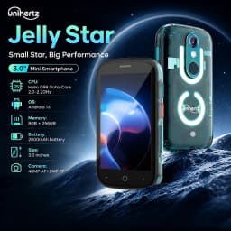 Unihertz Jelly Star Smartphone Android 13 4G Global Version 8GB + 256GB Dual Nano SIM 48MP Camera 3 inch Phone Helio G99