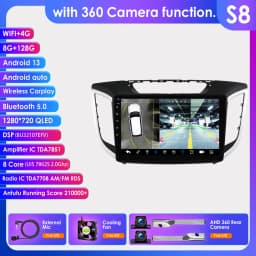 Hizpo 2 Din Android 13 Car Radio For Hyundai Creta ix25 2015-2019 Multimedia Video Player GPS 4G Carplay Auto Stereo Head Unit