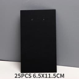 25PCS 6.5X11.5CM White Black Stud Earrings Cardboard Blank Vertical Cards For Jewelry Making DIY Display Packages Wholesale