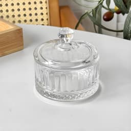 1PCS Mini Glass Storage Box Transparent Jewelry Storage Box Container Portable Earring Ring Earplugs Packaging Storage Case