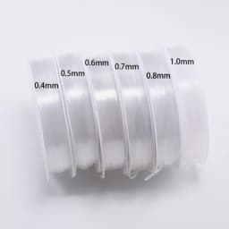 6 Rolls/1Bag Transparent White Crystal Fish-silk Elastic Thread Buddhist Prayer Bead String Accessory Jewelry Bead Material