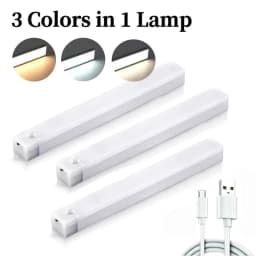 Wireless Rechargeable LED Motion Sensor Night Light Cabinet Light For Closet Kitchen Wardrobe Stairs