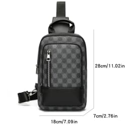 New Style Waist Packs Men Chest Bag High Quality PU Leather Crossbody Bags For Men Fashion Trend Men Bag Chest Pack Shoulder Bag