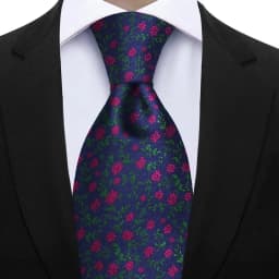 7cm Floral Silk Tie For Men Elegant Peacock Blue Teal Grey Best Selling Business Necktie Wedding Office Fashion Accessories Gift