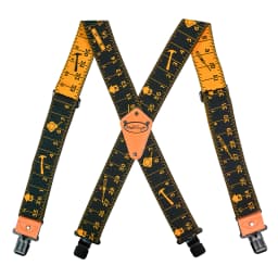 Suspenders Man For Pants 2" Wide Adjustable and Elastic Braces X Shape With Strong Clips - Heavy Duty Elastic Braces For Men