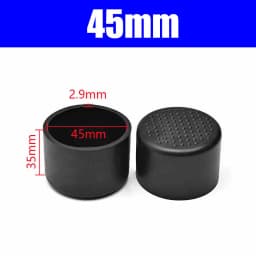 Round Black PVC Soft Rubber Pipe Sleeve Tube Cap Table Chair Foot Pad Protective Cover 6 8 10 12 14 16 19 20 22 25-120mm