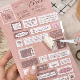 1 PC Patch Series Retro English Label Cloth Adhesive Stickers Creative Collage Decoration Junk Journal DIY Scrapbook Stickers