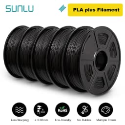 SUNLU 5KG 3D PLA/PETG/PLA PLUS/Clear Filament 1.75mm 5Roll 1KG Printer Neatly Wound 3D Filament for 3D Printer & 3D Pen
