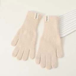 27CM Women Autumn Winter Keep Warm Long Knitted Yarn Gloves Elasticity Solid Simple Style Multicolor Imitation Rabbit Hair Cute