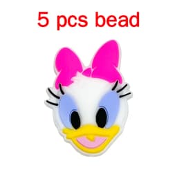 5pcs Silicone Cartoon Beads Pacifier Chain Baby DIY Care Nipple Chain Fittings