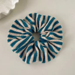 Stripes Knitted Wool Fabric Large Scrunchies Elastic Hair Bands Women Girls Ponytail Hair Ties Headbands Winter Hair Accessories