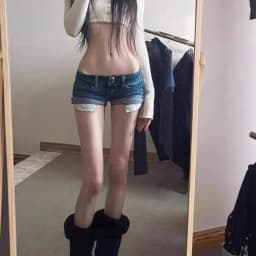Retro Low-rise Denim Y2k Super Mini Shorts for Women Summer New Spice Girls Slim Curling Elastic Tight Jeans Hot Pants